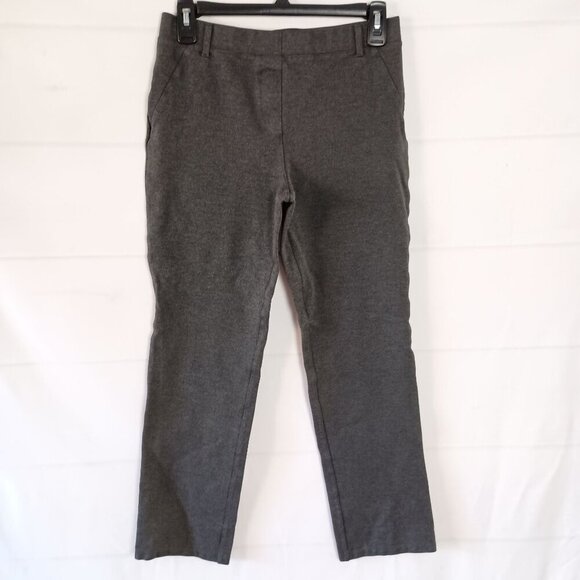 Quince Ultra Stretch Ponte Pants Petite S Charcoal Straight Leg Comfortable - Picture 1 of 7